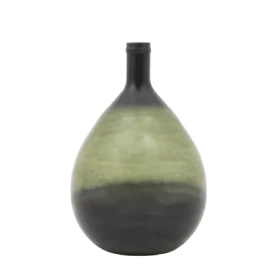 Giant Glass Bottle Vase Olive
