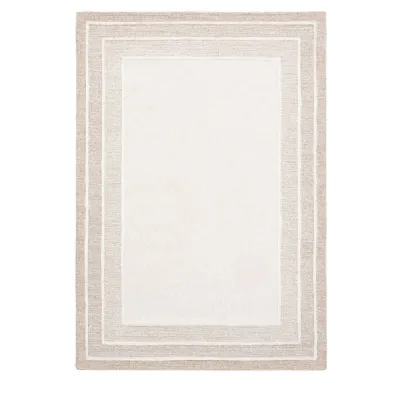 Cream Tonal Border Rug Large