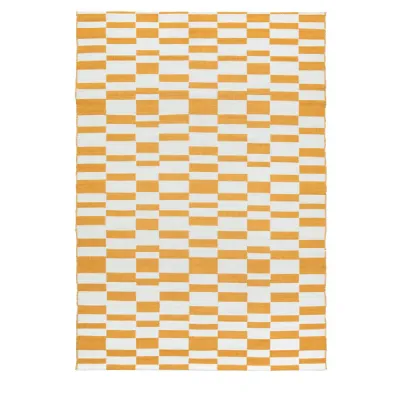 Yellow Jacquard Rug Mustard Large
