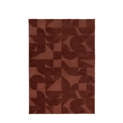 Brown Block Rug Nutmeg Small