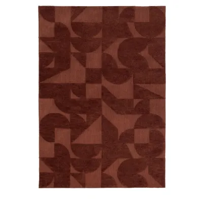 Brown Block Rug Nutmeg Large