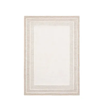 Cream Tonal Border Rug Small