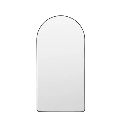 Glass Size mm 890 x 1790 Arch Mirror Black