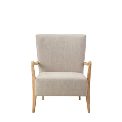 Natural Linen Occasional Armchair