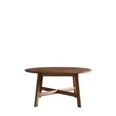Madrid Round Coffee Table Walnut 800x800x400mm