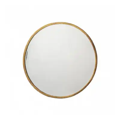 Round Mirror Antique Gold