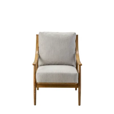 Natural Linen Ash Framed Armchair