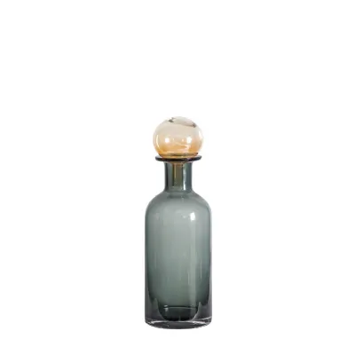 Elma Bottle With Stopper Grey Brown 100x100x280mm