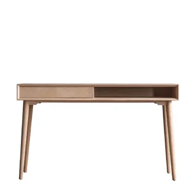 Rustic Brushed Oak 1 Drawer Desk