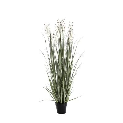 Potted Grass w 7 Heads Green Russet 1300mm