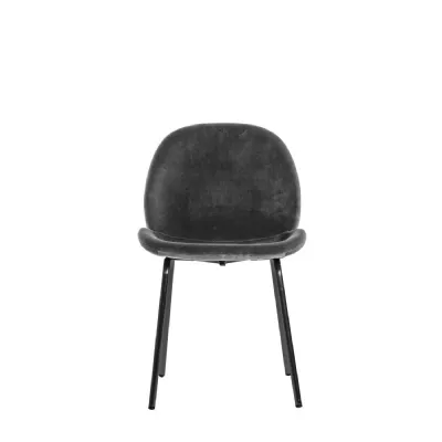 Grey Velvet Dining Chair (Pack of 2)
