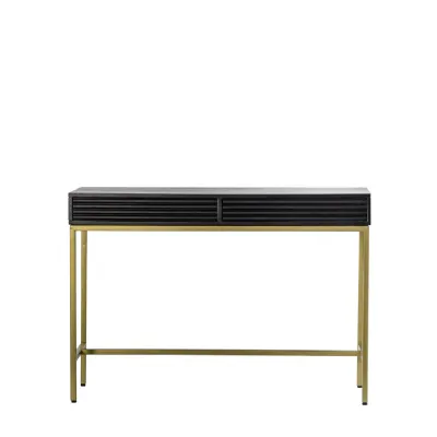Black Console On Gold Legs