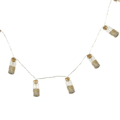 Seco 10 LED String w Gold Glitter in Jars L1300mm