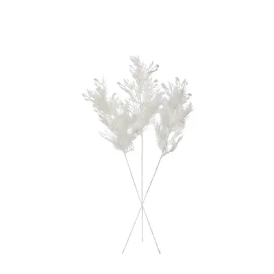 Pampas Flocked White (5pk) 790mm