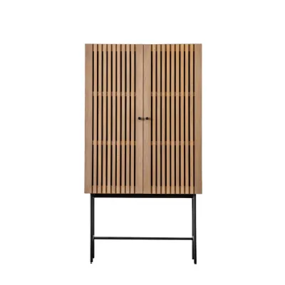 Slatted Oak Cocktail Cabinet