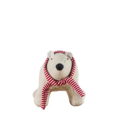 Wrapped Polar Bear Doorstop