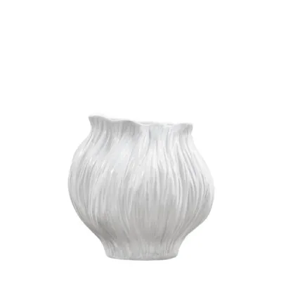 Flora Vase Medium White 210x190x210mm