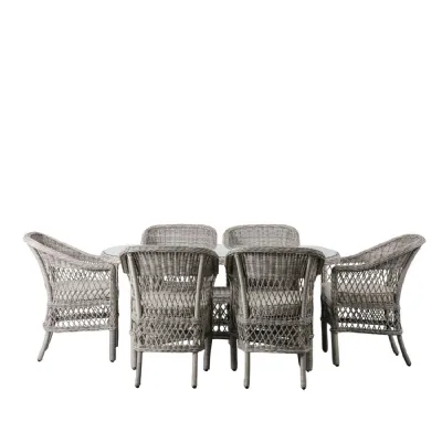 Outdoor 6 Seater Rattan Dining Set