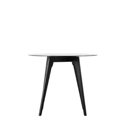 Blair Round Dining Table Black 900x900x750mm