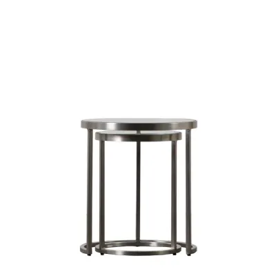 Rowe Nest of Two Tables Silver