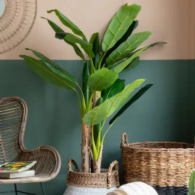 Green Large Artificial Decorative Banana Palm Plant