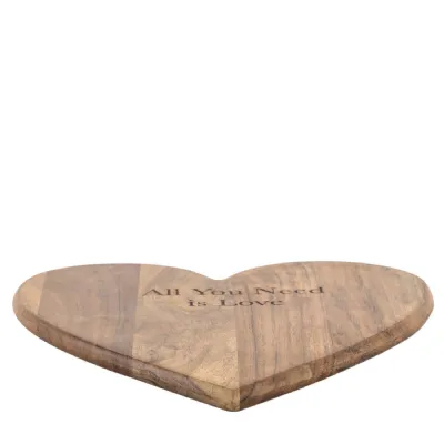 Natural Heart Wooden Chopping Board