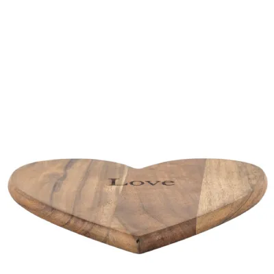 Love Heart Natural Chopping Board