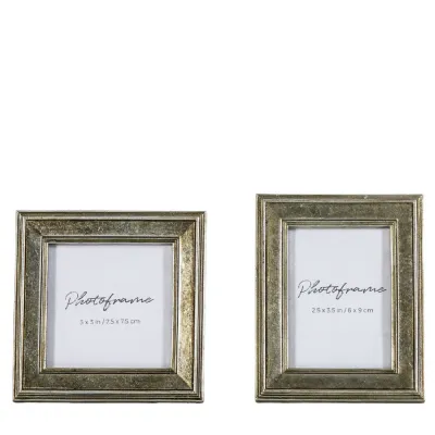 Exbury Photo Frame Mini Pewter (Set of 2)