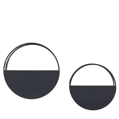 Black Iron Wall Planter (Set of 2)