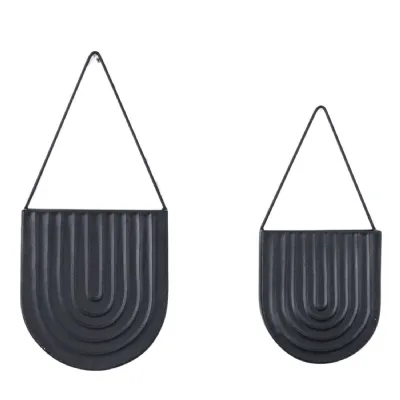 Lexy Wall Planter (Set of 2) Black 190x90x400mm