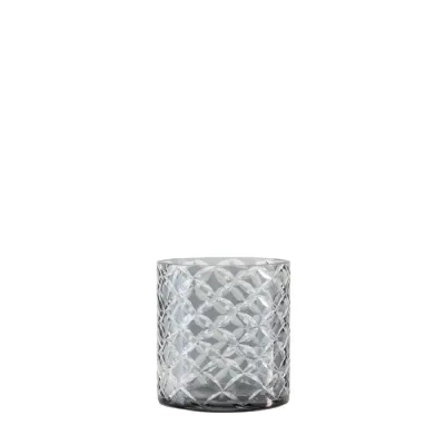 Lorna Tealight Holder Grey (2pk) 70x70x80mm