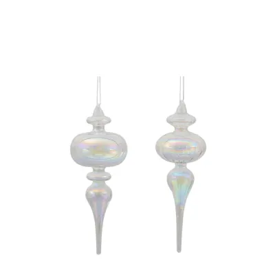 Juri Bauble Drop Clear Lustre (Set of 2) D80x220mm