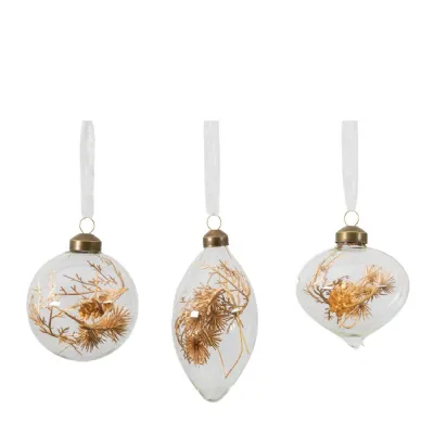 Flora Baubles Bronze (Set of 3) 80x80x130mm