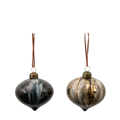 Godiva Bauble Black Gold (Set of 6) 80x80x100mm