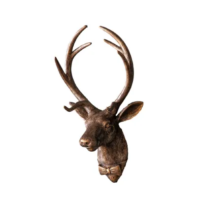 Sir Cameron Stag Wall Decor Bronze 270x170x465mm