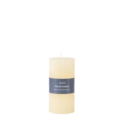 Pillar Candle Rustic Ivory (2pk) 70x70x140mm