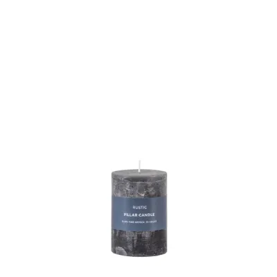 Pillar Candle Rustic Slate (2pk) 70x70x95mm