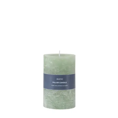 Sage Rustic Unscented Pillar Wax Candle