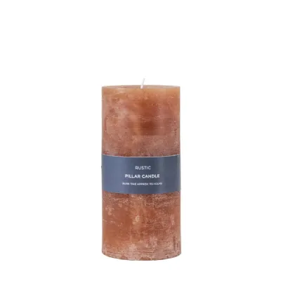 Pillar Candle Rustic Amber 90x90x185mm