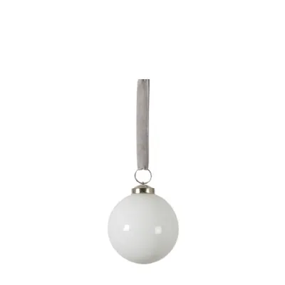 Lunar Assorted Bauble White (Set of 6) D75mm