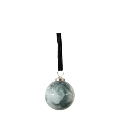 Marbled Bauble Grey (6pk) D80mm