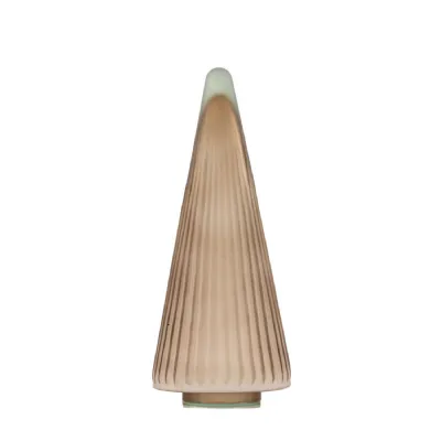 Ribbed Tree Brown Frost Glass 150x150x360