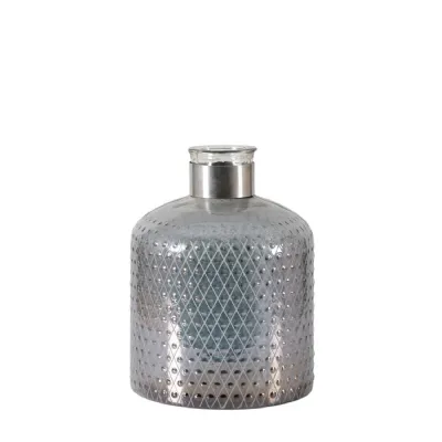 Erica Vase Etched Grey Lustre 230x230x290mm