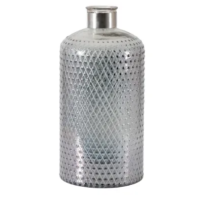 Erica Vase Etched Grey Lustre 230x230x440mm