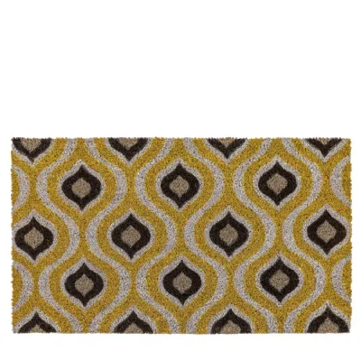 Vibrant Yellow Natural Coir Doormat