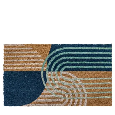 Navy Arch Coir Doormat 400x700mm