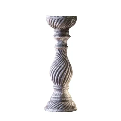 Amesbury Candlestick Aged 135x135x385mm