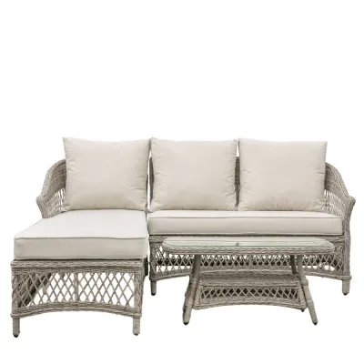 Outdoor Chaise All Weather Rattan Set