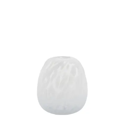 Linni Vase Small Frosted White Speck 155x155x170mm