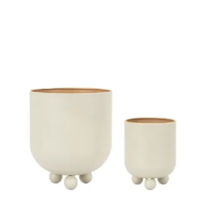 Pluto Planter Grey (Set of 2) 180x180x210mm